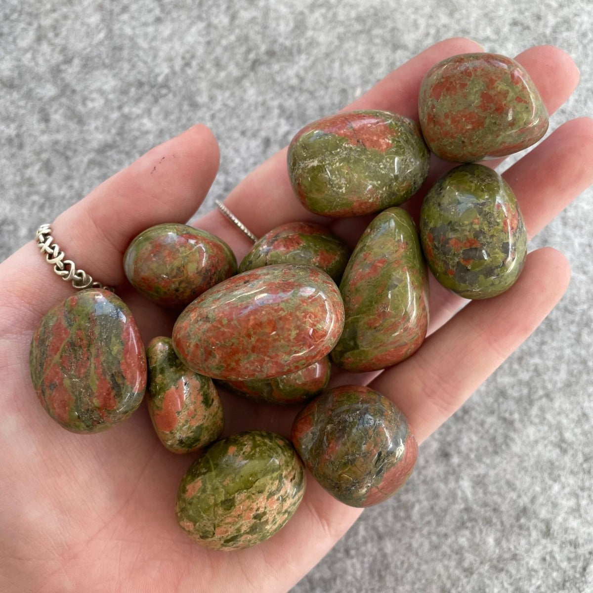 Unakite Tumbled - 200gms Unakite Tumbled - 200gms